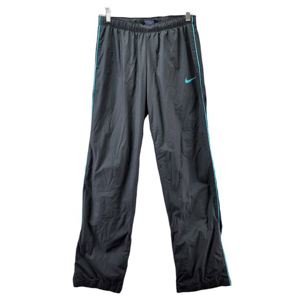 Nike Pants - Nike Womens Pull-On Pants Size XS Gray Blue Drawstring Active Swoosh Workout